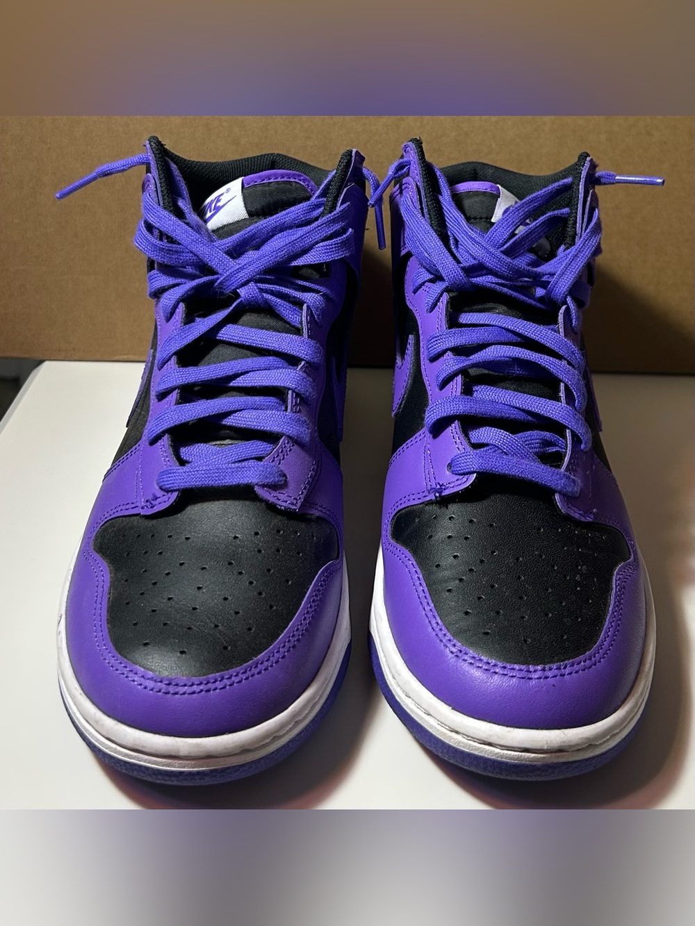 Nike Dunk Men's Size 9.5 High Purple & Black Basketball Sneakers Shoes